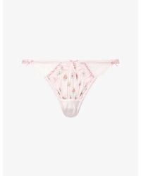 Lounge Underwear - Orelia G-String Floral Lace Thong - Lyst