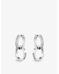 Cartier - Love 18Ct- And 0.13Ct Diamond Hoop Earrings - Lyst