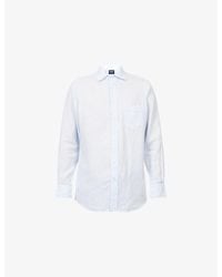 Drake's - Long-Sleeve Linen Shirt - Lyst