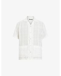 AllSaints - Indio Relaxed-fit Short-sleeve Organic-cotton Shirt X - Lyst