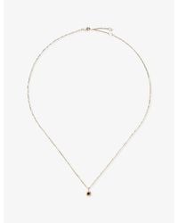 Missoma - Fine January Birthstone 14Ct And Garnet Pendant Necklace - Lyst