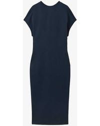 Reiss - Vy Tasha Ruched-front Bodycon Stretch-jersey Midi Dress - Lyst