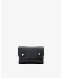 AllSaints - Stud Leather Card Holder - Lyst