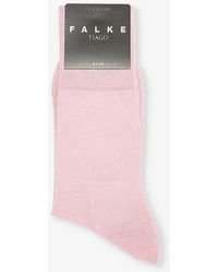 FALKE - Tiago Logo-print Organic-cotton Blend Knitted Socks - Lyst