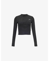 Sisters & Seekers - Wilbur Striped Stretch-Woven Top - Lyst