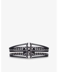 The Kooples - Stud-Embellished Leather Corset Belt - Lyst