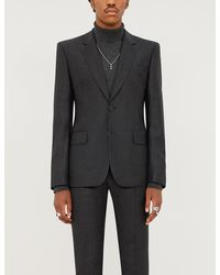 Sandro Houndstooth Regular-fit Wool Blazer - Gray