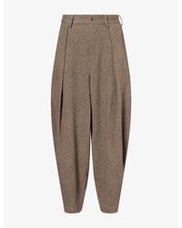 Uma Wang - Pale Wide-Leg Virgin-Wool Trousers - Lyst