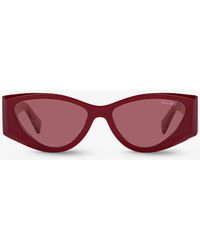 Miu Miu - Mu 06ys Cat-eye-frame Acetate Sunglasses - Lyst