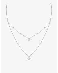 Messika - My Twin Large 2-Row 18Ct- And 1.24Ct Diamond Necklace - Lyst