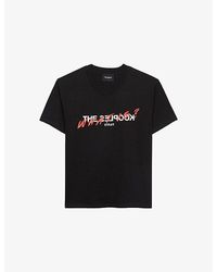 The Kooples - Logo-print Cotton-jersey T-shirt - Lyst
