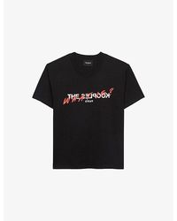 The Kooples - Logo-print Cotton-jersey T-shirt - Lyst