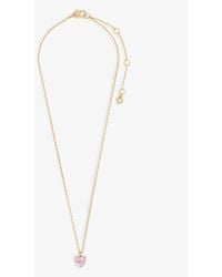 Kate Spade - My Love October Heart Cubic Zirconia Pendant Necklace - Lyst