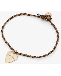 Paul Smith - Logo-charm Rope-chain Sterling Silver And Copper Bracelet - Lyst