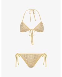 Missoni - Lamé Triangle Bikini Set - Lyst