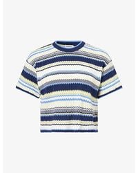 Jonathan Simkhai - Tenley Graphic-Pattern Cotton-Blend Top - Lyst