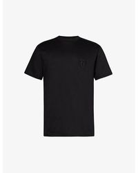 Giorgio Armani - Brand-embroidered Crewneck Cotton-jersey T-shirt - Lyst
