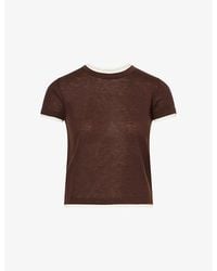 ME+EM - Barely There Contrast-Trim Merino Wool-Blend Top - Lyst