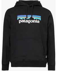 Patagonia - P-6 Uprisal Brand-print Recycled Polyester And Recycled Cotton-blend Hoody - Lyst