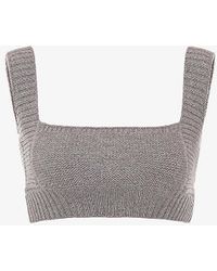 House Of Cb - Adhara Rib-knitted Wool Bralette - Lyst
