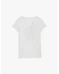 Zadig & Voltaire - Graphic-print Short-sleeve Cotton T-shirt - Lyst