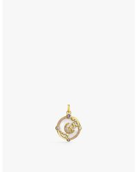 Thomas Sabo - Crescent Moon 18Ct-Plated Sterling, Enamel And Zirconia Pendant - Lyst