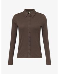 ME+EM - Perfect Basic Rib Cotton-Stretch Shirt - Lyst