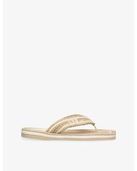 Chloé - Logo Woven Sandals - Lyst