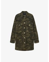 AllSaints - Faye Camouflage-Pattern Cotton Mini Dress - Lyst