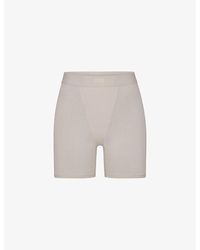 Skims - Boyfriend Logo-waistband Stretch Cotton And Modal Boxer Shorts - Lyst