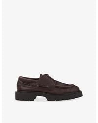 Sandro - Lace-Up Leather Loafers - Lyst