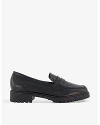 Dune - Gild Cleated-sole Leather Penny Loafer - Lyst