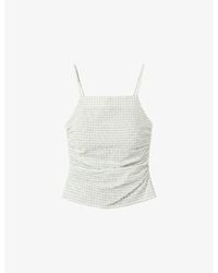 OMNES - Mars Gingham Cotton Top - Lyst