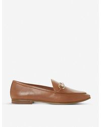 dune womens tan loafers
