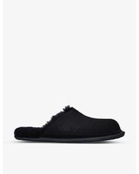 UGG - Hyde Faux-fur Lined Leather Slippers - Lyst