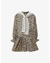 Sister Jane - Cleo-Print Woven Mini Dress - Lyst
