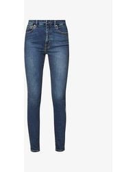 GOOD AMERICAN - Good Legs Slim-fit High-rise Organic-cotton-blend Denim Jeans - Lyst