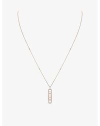 Messika - Move 10Th Small 18Ct And 0.07Ct Diamond Necklace - Lyst