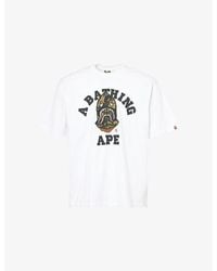 A Bathing Ape - 1St Camo Shark Graphic-Print Cotton T-Shirt - Lyst