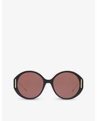 Gucci - Gc001958 GG1202S Round-frame Acetate Sunglasses - Lyst