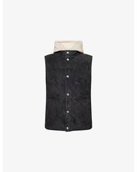 Eleventy - Padded Cable Knitted Suede And Wool-Cashmere Blend Gilet - Lyst