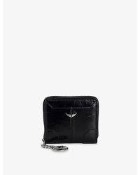 Zadig & Voltaire - Sunny Mini Vintage-Effect Leather Wallet - Lyst