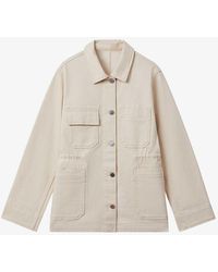 Reiss - Clayton Patch-pocket Relaxed-fit Stretch-cotton Overshirt - Lyst