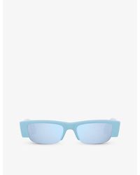 Alexander McQueen - A5000260 Am0404s Rectangle-frame Acetate Sunglasses - Lyst