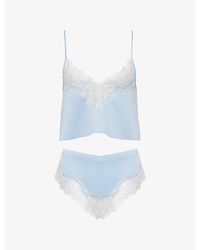 Bluebella - Isabella Lace-Panel Satin Pyjama Set - Lyst