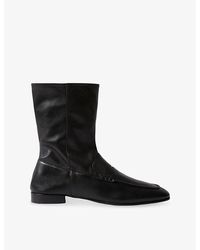 Claudie Pierlot - Penny-Detail Leather Ankle Boots - Lyst