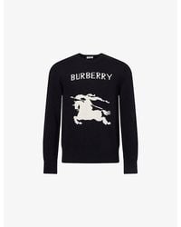 Burberry - Knight Wool-Cashmere Knitted Jumper - Lyst