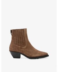 AllSaints - Marcie Suede Ankle Boots - Lyst