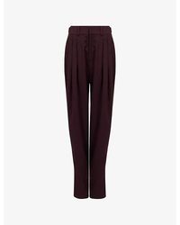 eem - Tapered-Leg High-Rise Woven Trousers - Lyst