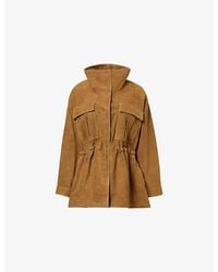 RÓHE Frames - Stand-Collar Suede Bomber Jacket - Lyst
